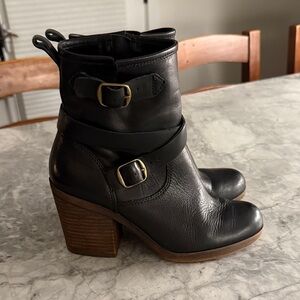 Lucky Brand Black Leather Ankle Boots